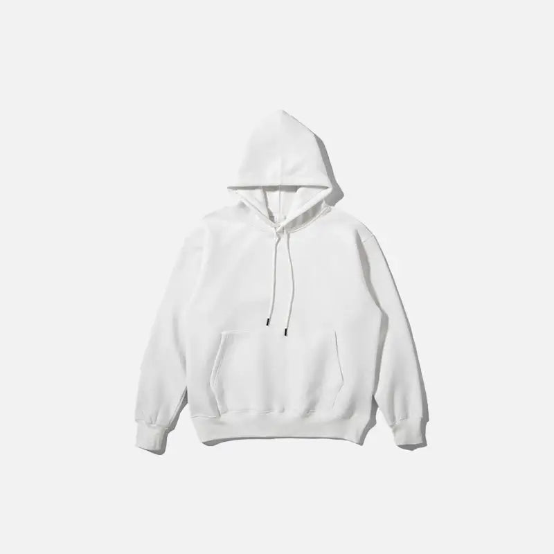 Blank oversized hoodies y2k - white / s