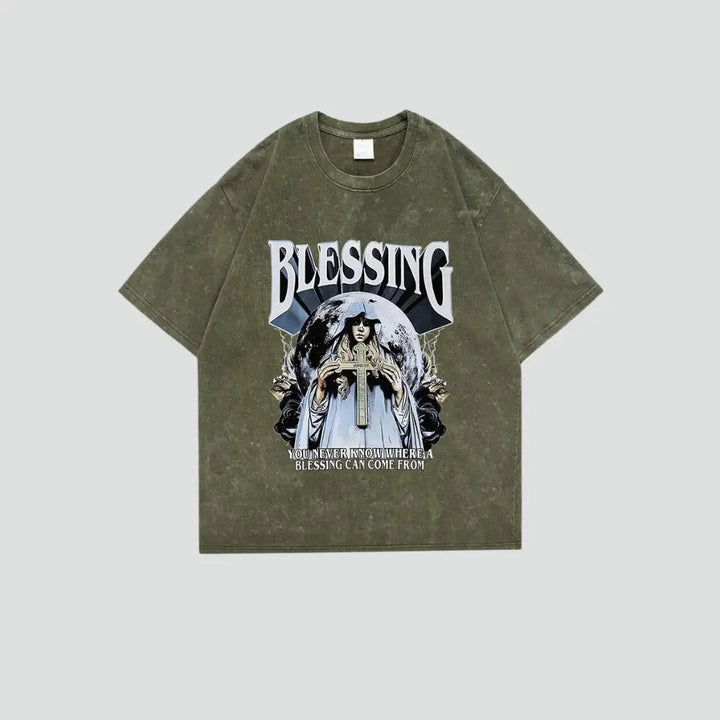 Blessing tee - dark green / s