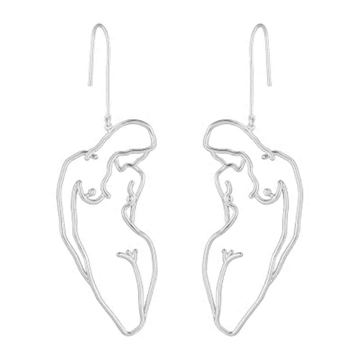 Body outline earrings - earrings