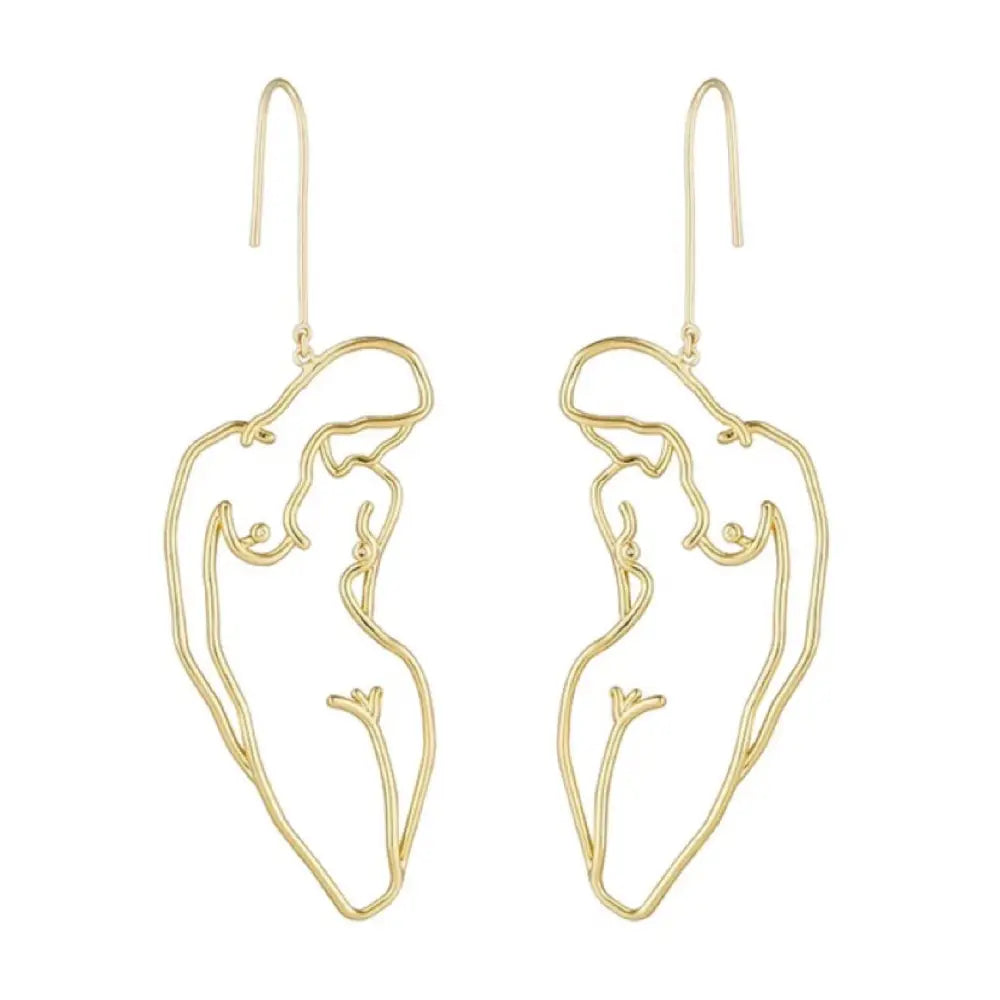 Body outline earrings - earrings