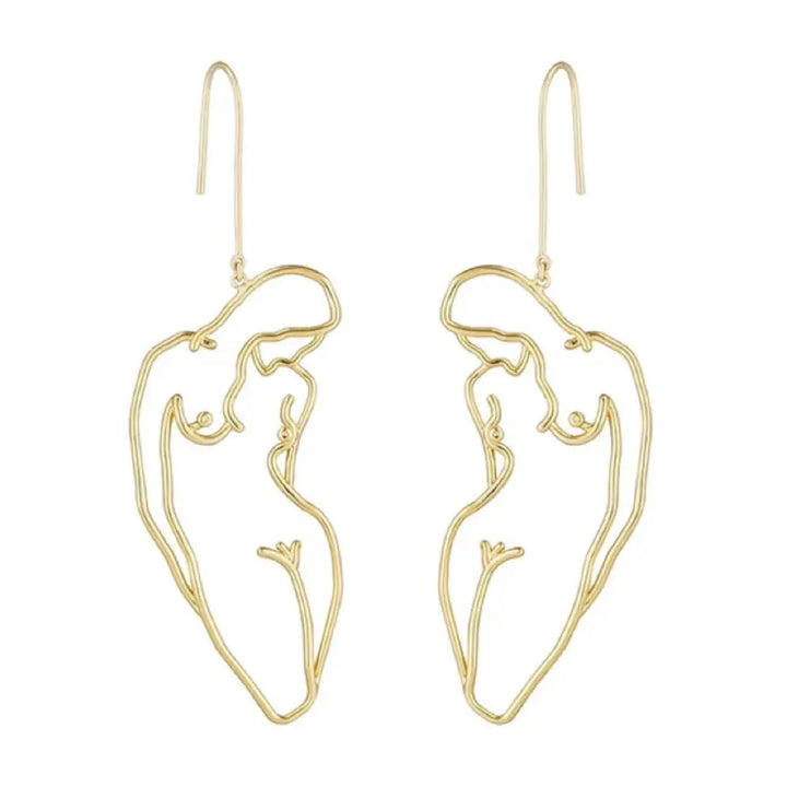 Body outline earrings - earrings