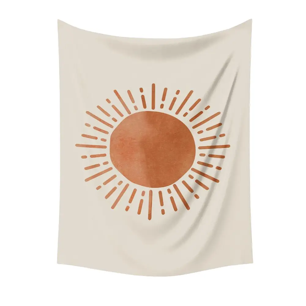 Bohemian moon and sun tapestry for y2k aesthetic decor - 73x95 cm / 28.7x37.4 in / e