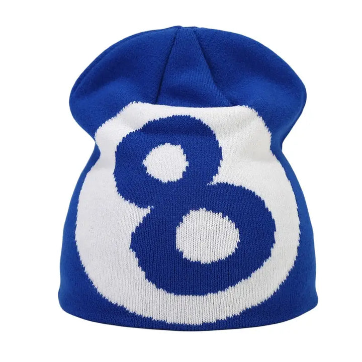 Bonnet 8 ball beanies y2k - bleu
