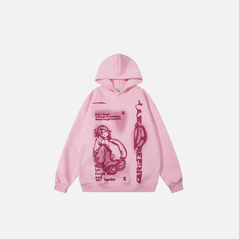 Bored youth hoodie y2k - pink / s - hoodies