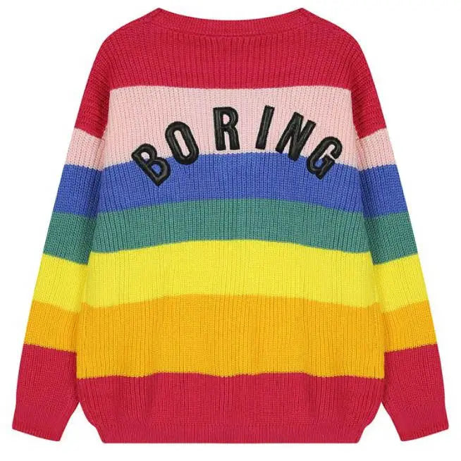 Boring rainbow cardigan - free size / multicolor - t-shirts