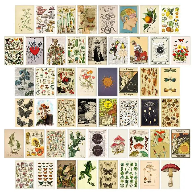 Botanic garden collage kit - posters prints & visual artwork