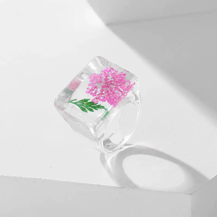 Botanical garden resin ring - ring