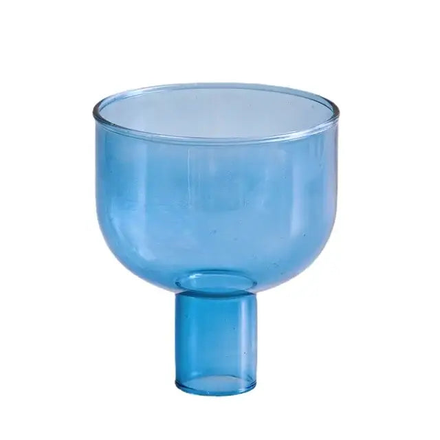 Unique eco-friendly bottle candle holder for stylish room décor - blue up