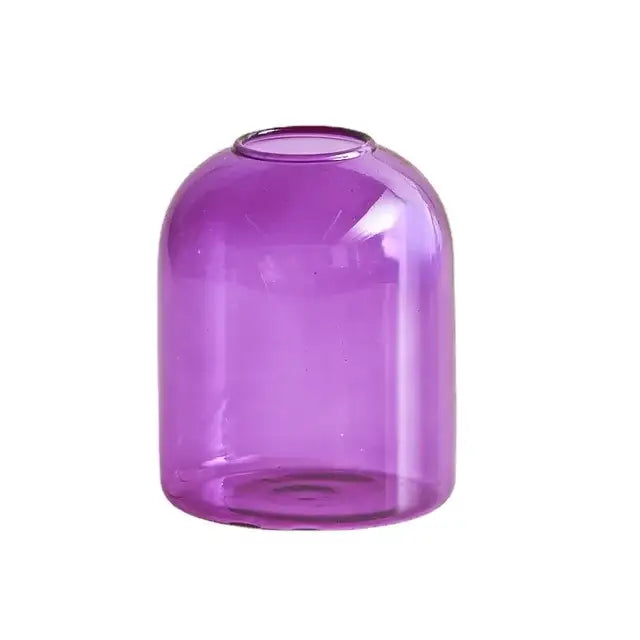 Unique eco-friendly bottle candle holder for stylish room décor - purple down