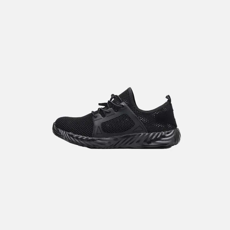 Breathable safety light sneakers y2k - black / 4.5