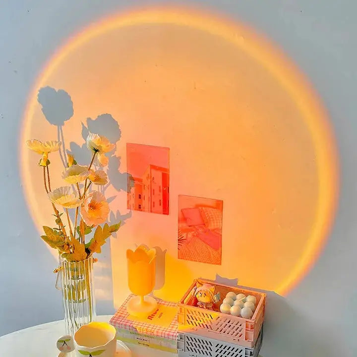 Bunny ears sunset projector for aesthetic bedroom decor