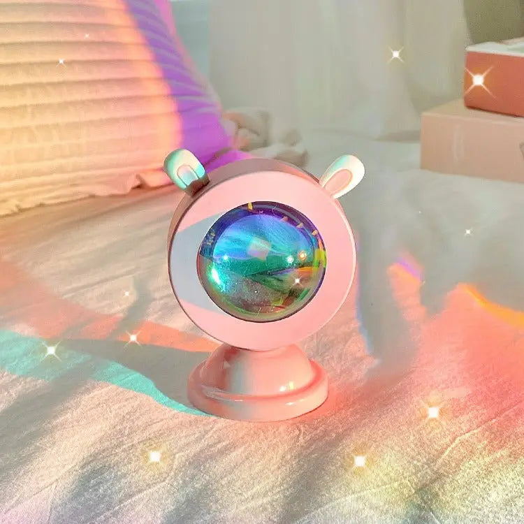 Bunny ears sunset projector for aesthetic bedroom decor