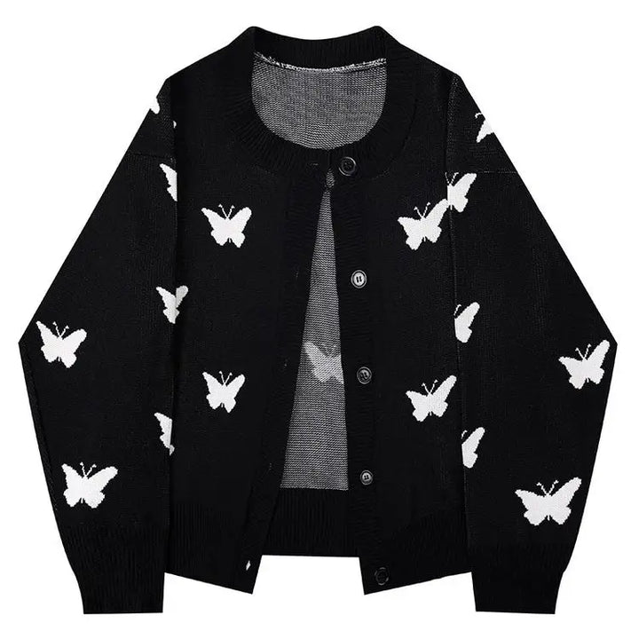 Butterfly cardigan - free size / black