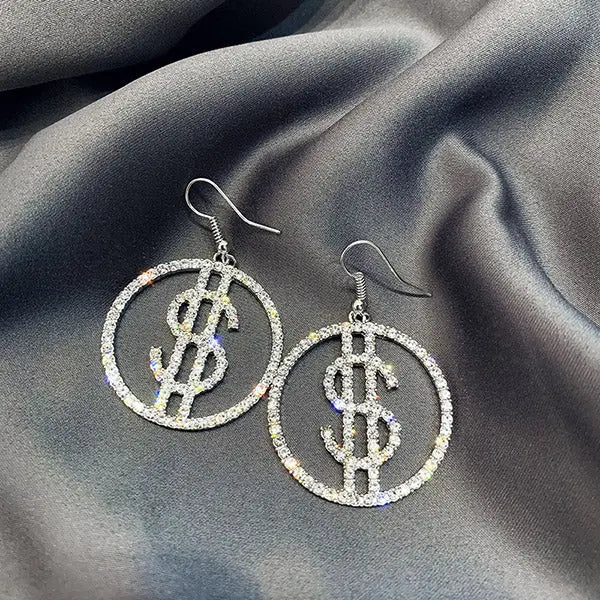 Ca$h only earrings - standart / silver - earrings