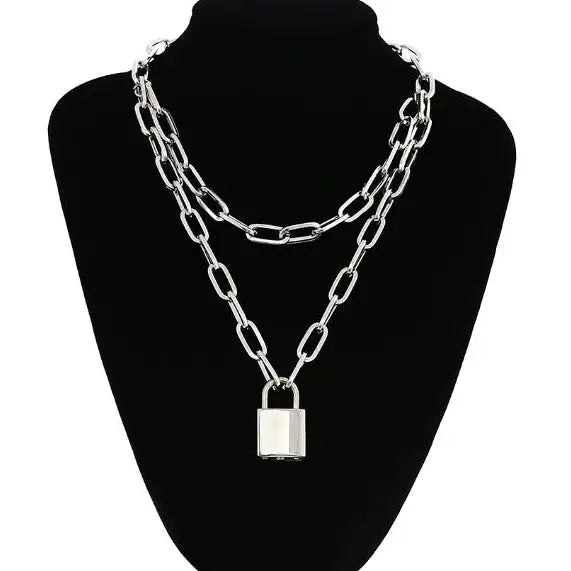 Cadet sass lock necklace - standart / silver