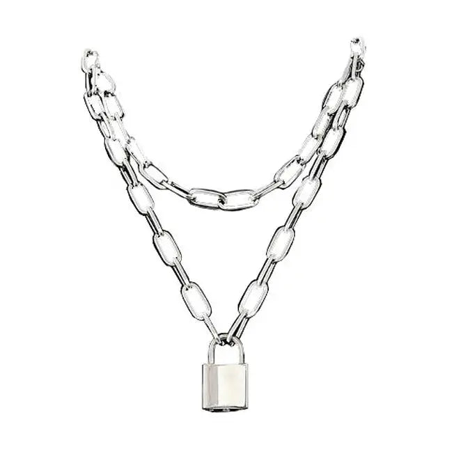 Cadet sass lock necklace - standart / silver