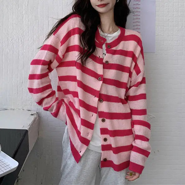 Candy crush striped cardigan