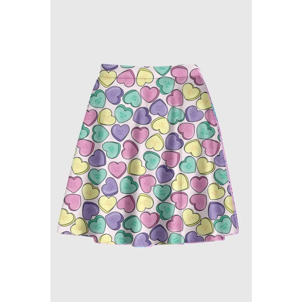 Candy heart skirt for y2k style lovers - xs - skirt