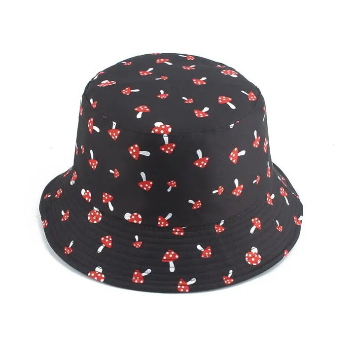 Cartoon pattern foldable bucket hat - one size - hats