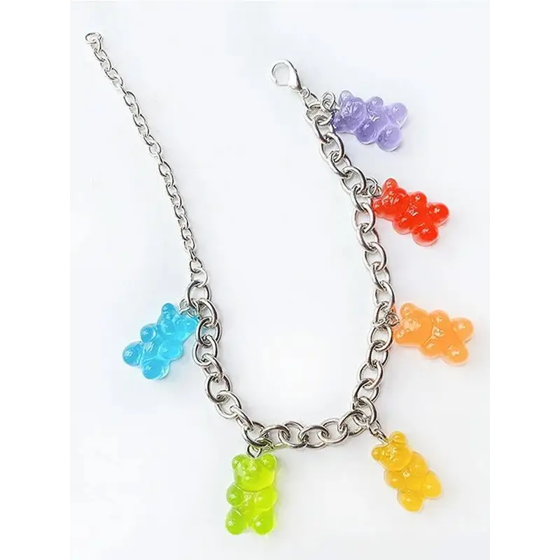 Trendy y2k bracelet with colorful beads for daily wear - one size