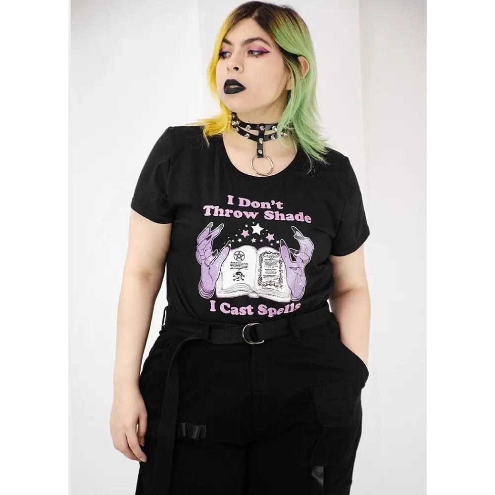 Casting spells graphic t-shirt - women plus size tshirt