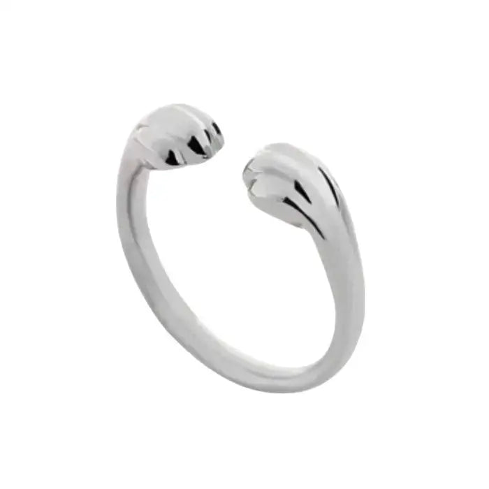 Cat paws aesthetic ring - adjustable / silver - ring