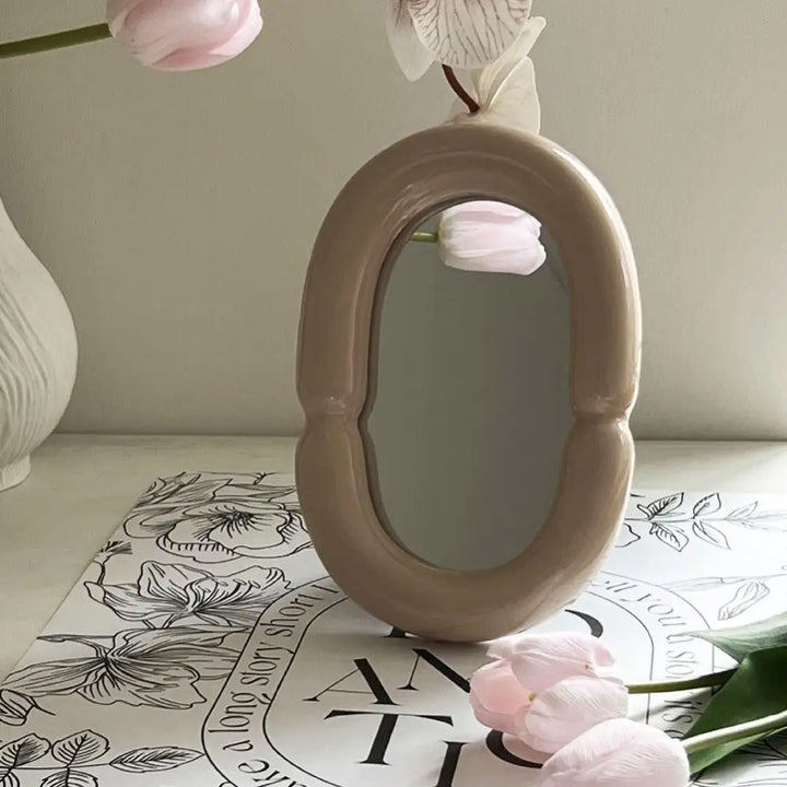 Ceramic chic mirror for elegant home decor and stylish reflections