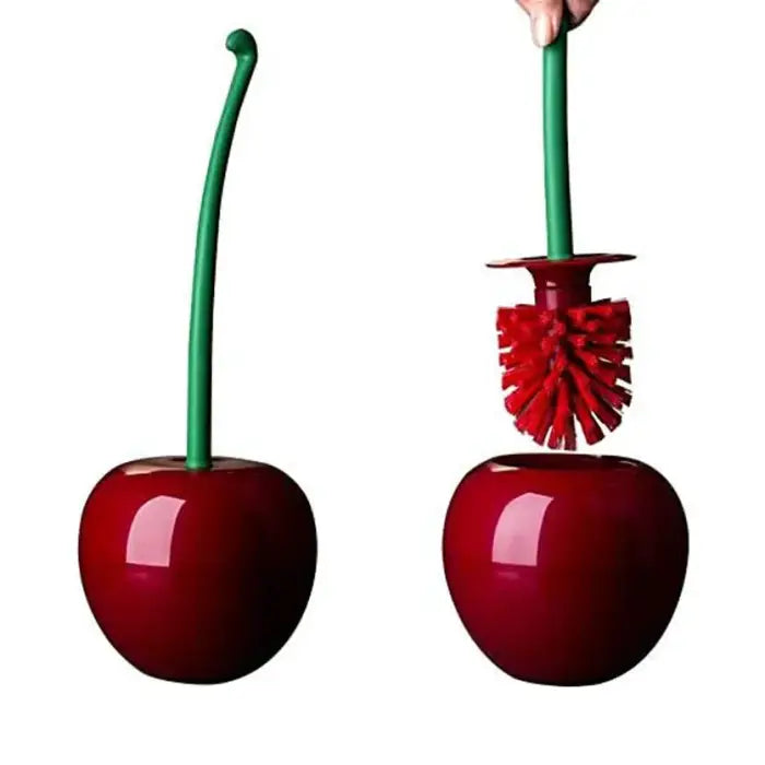 Cherry toilet brush for a fun and effective bathroom clean - wine red