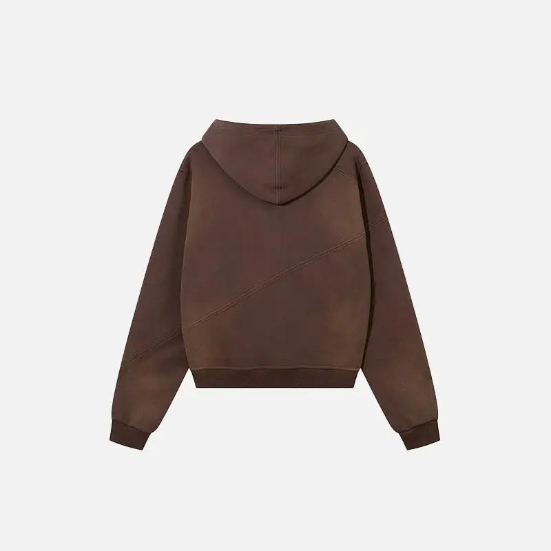 Chic loose solid color hoodie y2k - hoodies