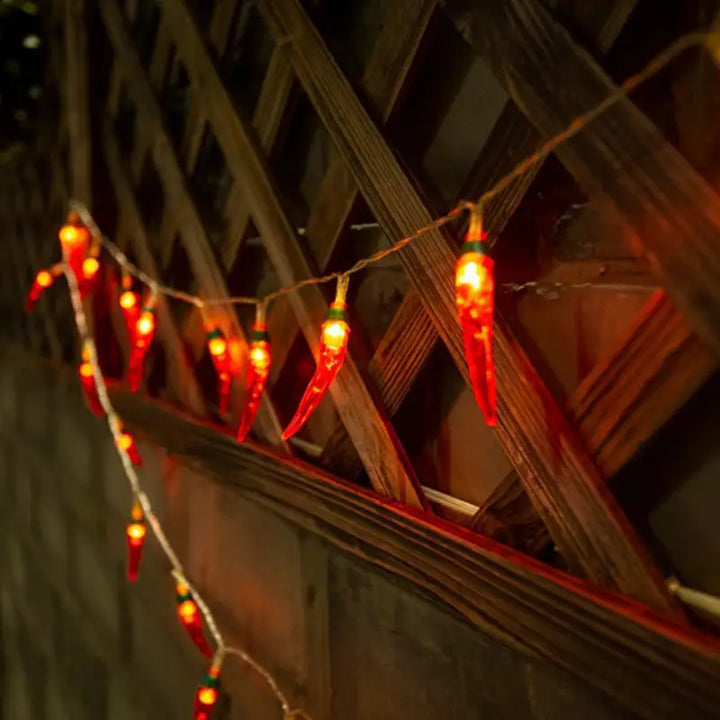 Chili string lights for aesthetic room ambiance and decor