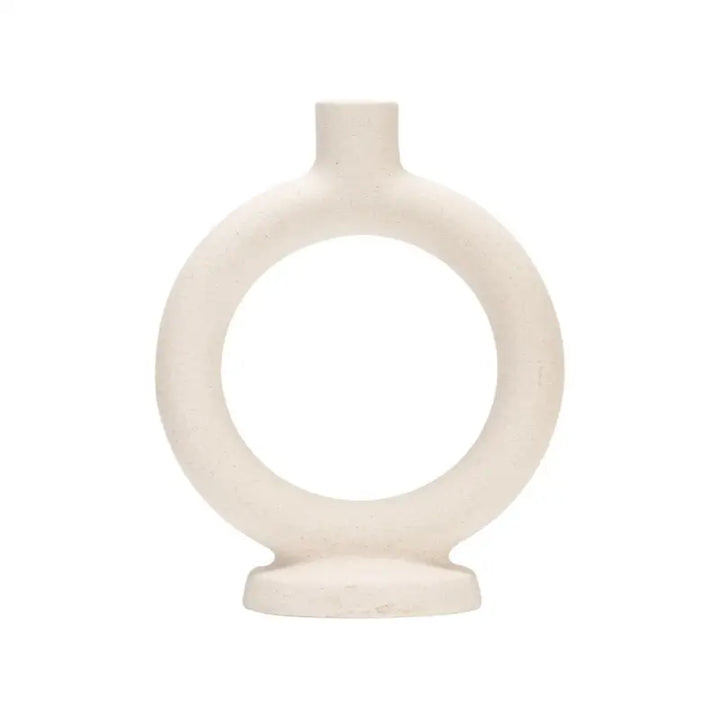 Whimsical circle candle holder for unique home decor - style a small (13.3x10.1cm)