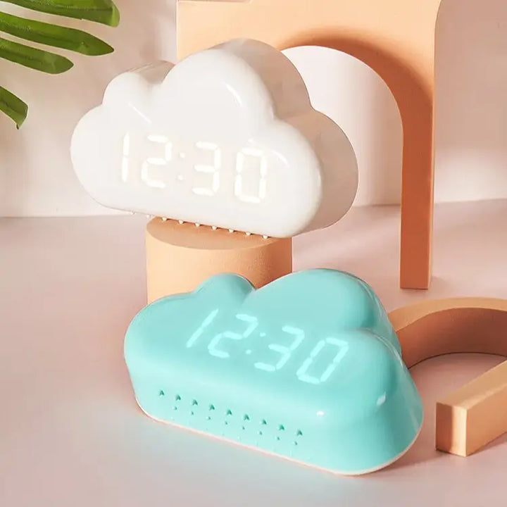 Cloud shape alarm clock for a fun and unique wake-up experience