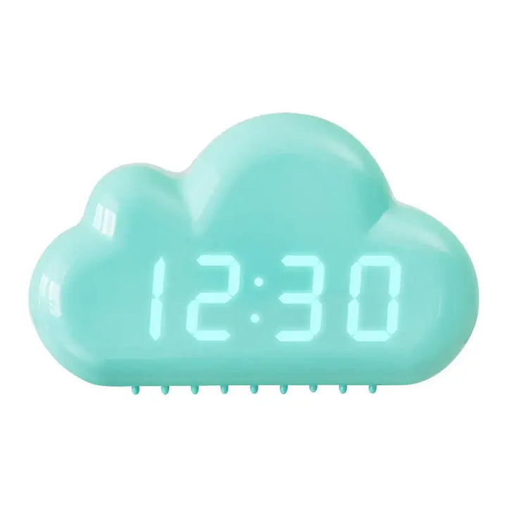 Cloud shape alarm clock for a fun and unique wake-up experience - blue