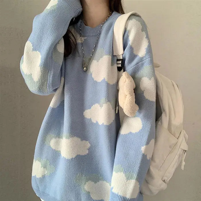 Cloudy skies knit vest - sweaters