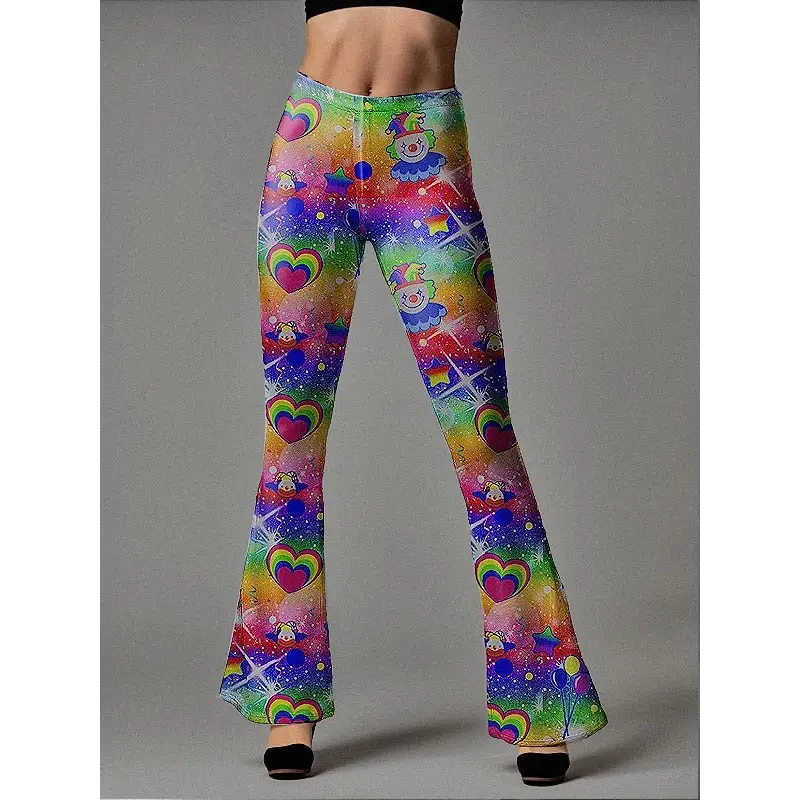 Clown party flare bottoms - xs/s - women bottoms