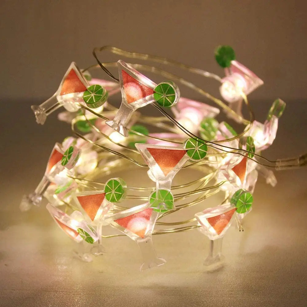 Aesthetic cocktail string lights for room decor