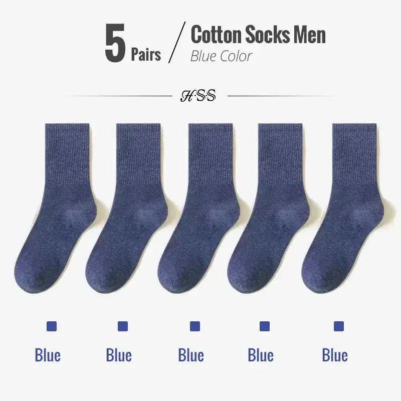 Combed colorful breathable socks y2k - blue / eu39-45(us6-11)