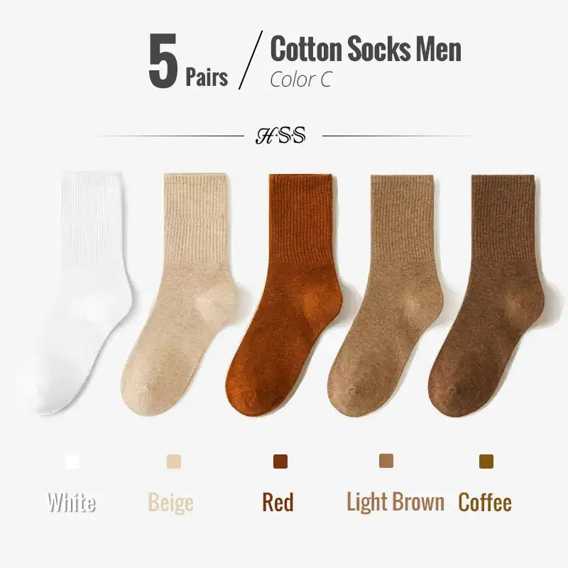 Combed colorful breathable socks y2k - colorc / eu39-45(us6-11)