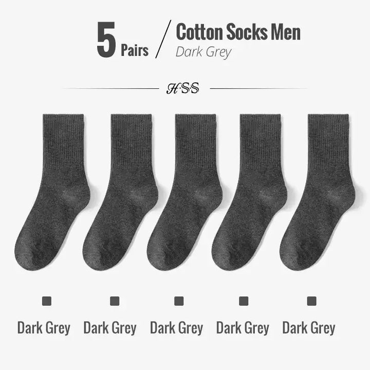 Combed colorful breathable socks y2k - dark grey / eu39-45(us6-11)