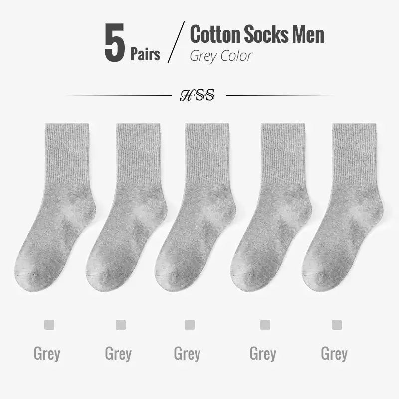 Combed colorful breathable socks y2k - grey / eu39-45(us6-11)