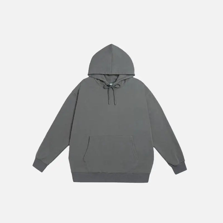 Comfy oversized drawstring hoodie y2k - charcoal / s - hoodies