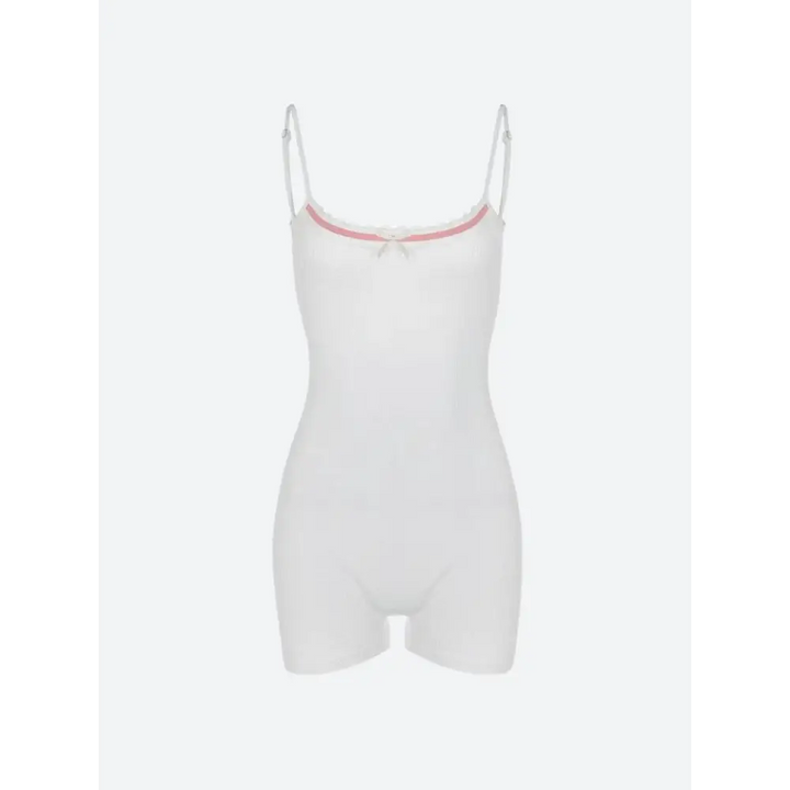 Backless bow bodysuit with playful elegance for y2k style