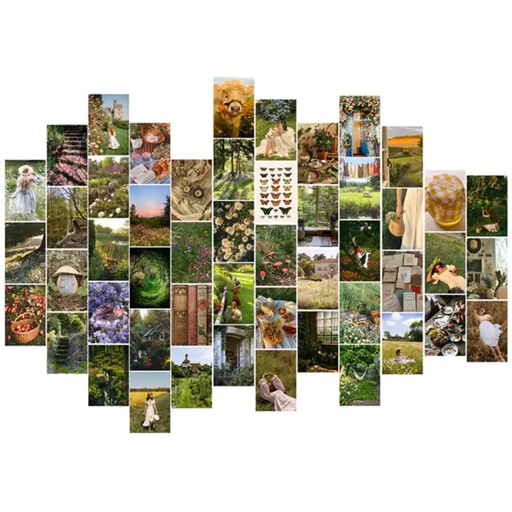 Cottagecore collage kit for aesthetic room decoration