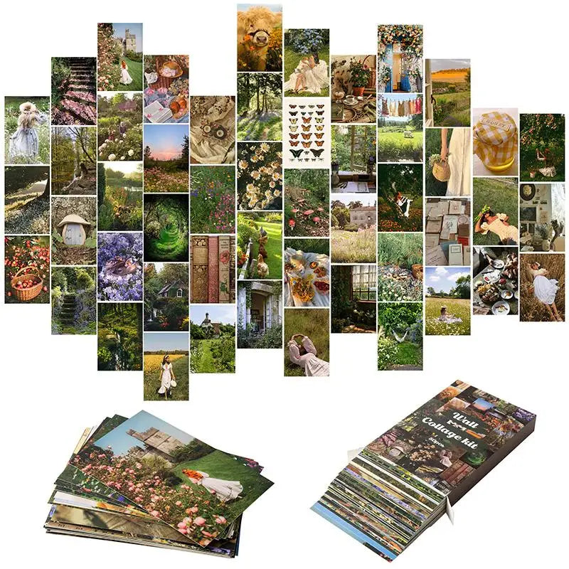 Cottagecore collage kit for aesthetic room decoration