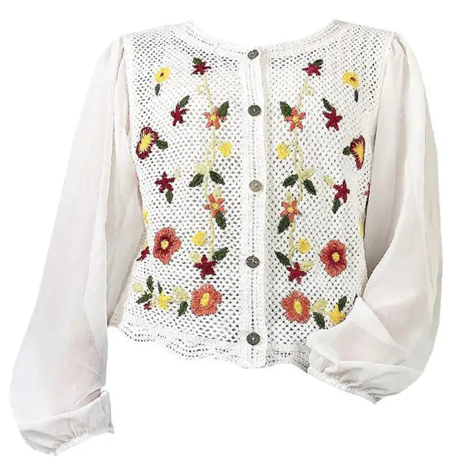 Cottagecore floral cardigan