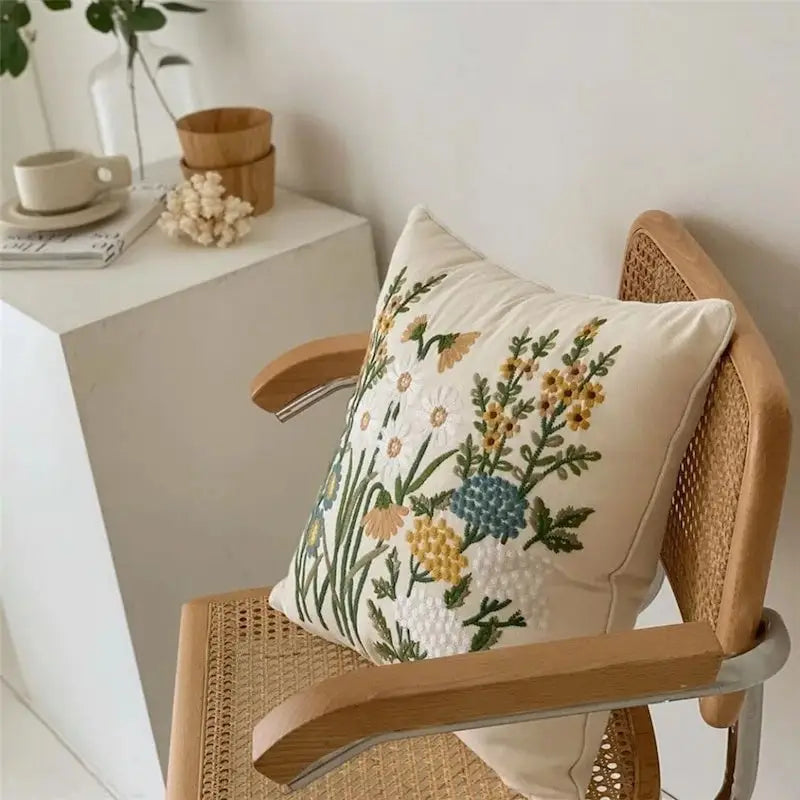 Cottagecore pillow case 45x45cm for aesthetic bedroom decor