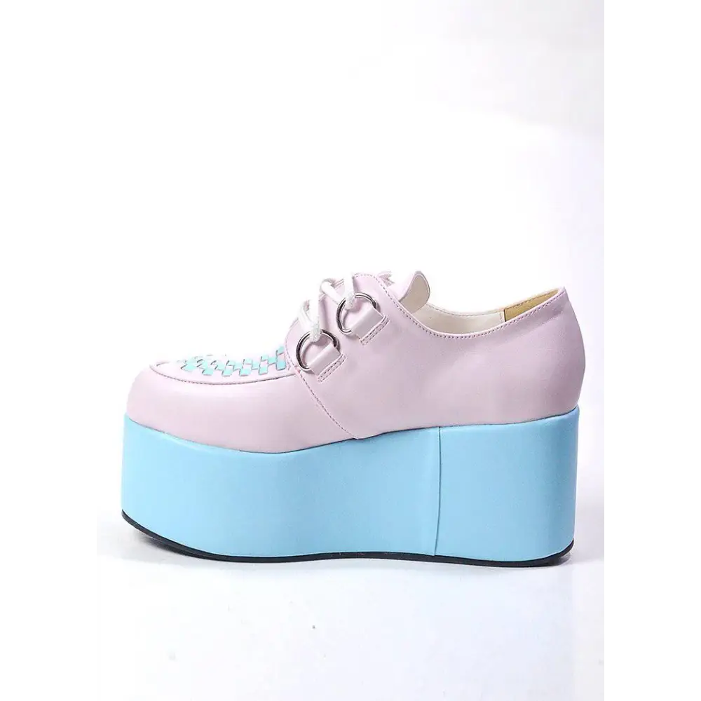 Cotton candy pastel platform creepers - women shoes