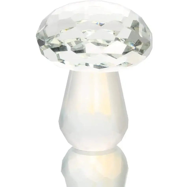 Crystal mushroom decor for aesthetic room magic - clear