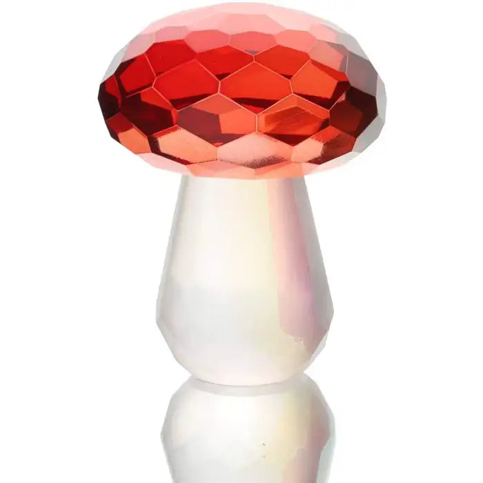 Crystal mushroom decor for aesthetic room magic - red