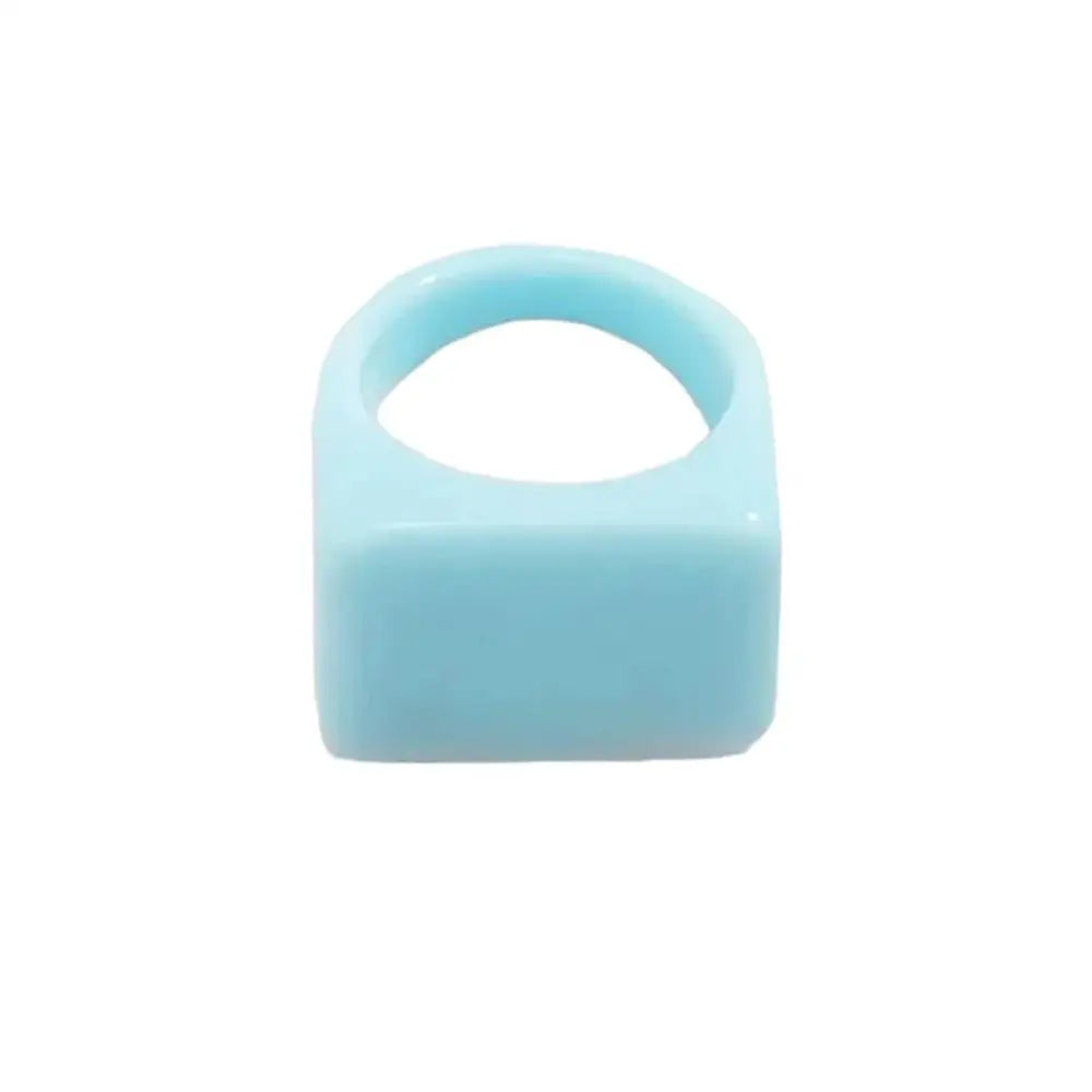 Cube chunky ring - blue - ring